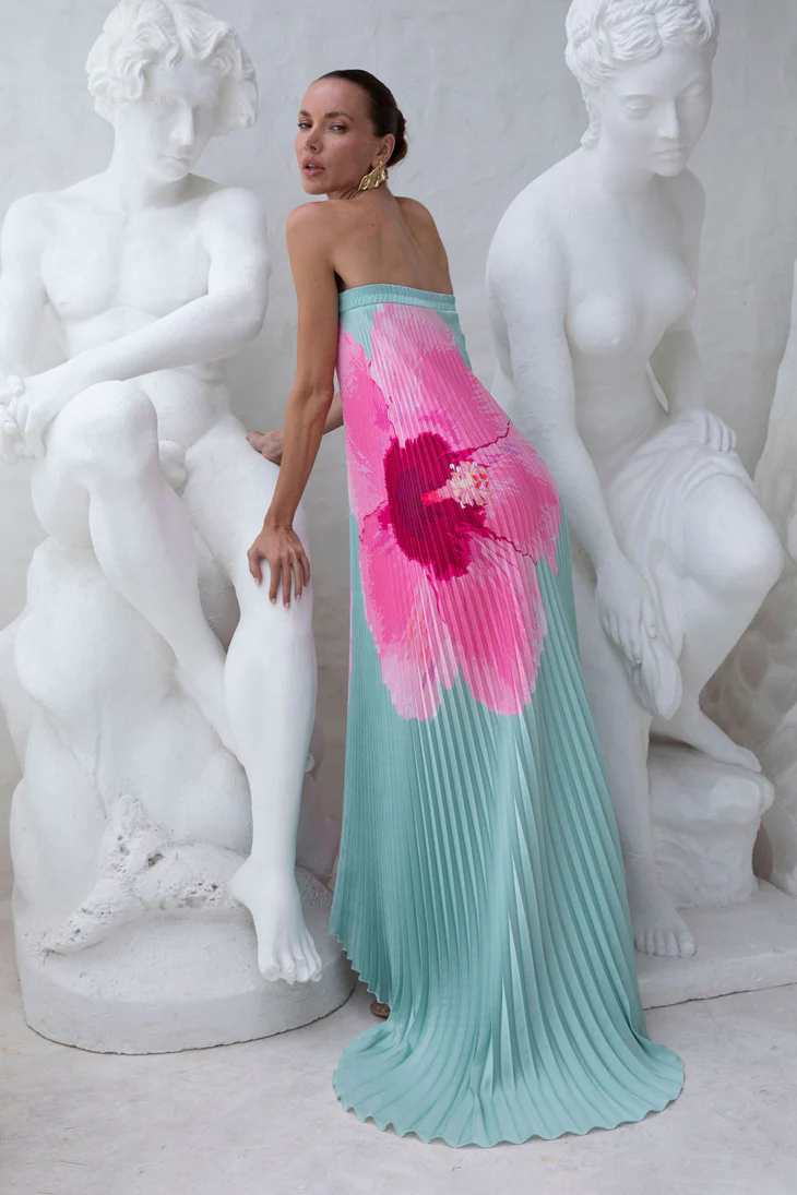 Bisous Strapless Gown - Hibiscus Verde - Image 2