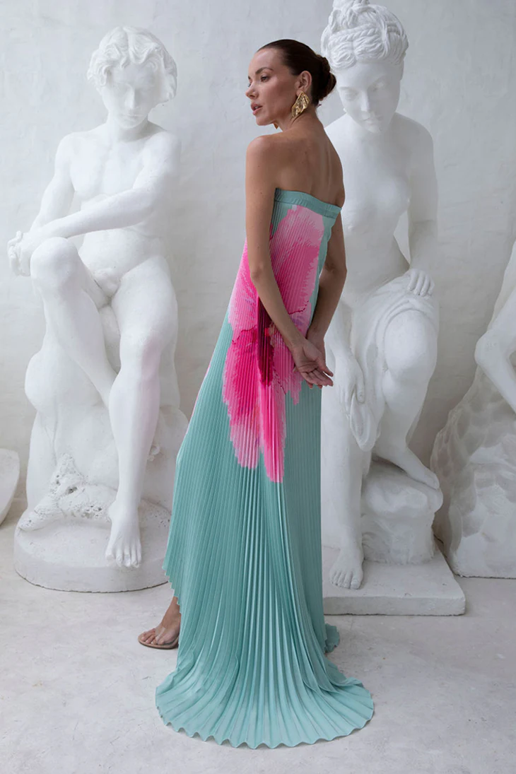 Bisous Strapless Gown - Hibiscus Verde - Image 4
