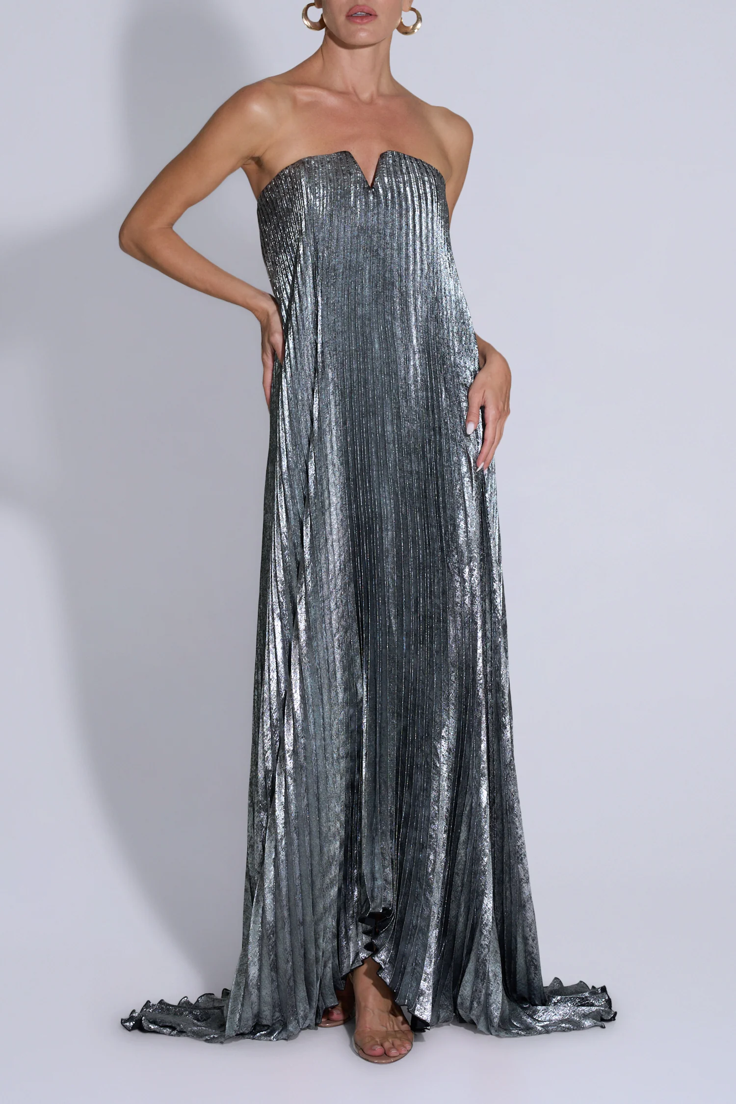 Black Tie Gown - Gunmetal Shimmer - Image 3