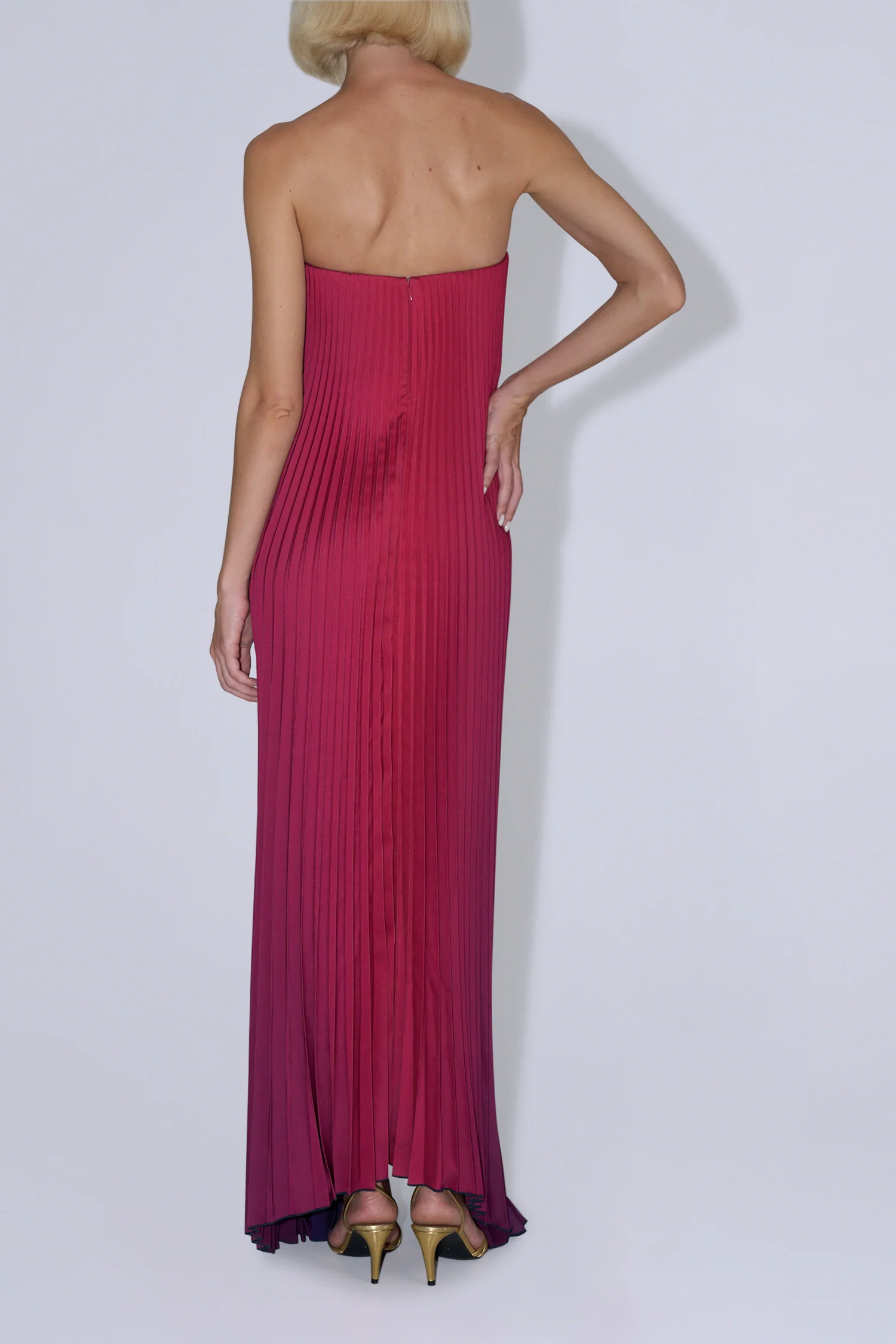 Black Tie Gown - Oxblood Ombre - Image 4