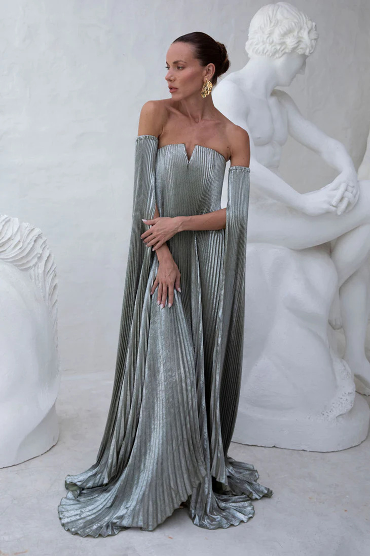 Black Tie Gown - Sage Shimmer - Image 2