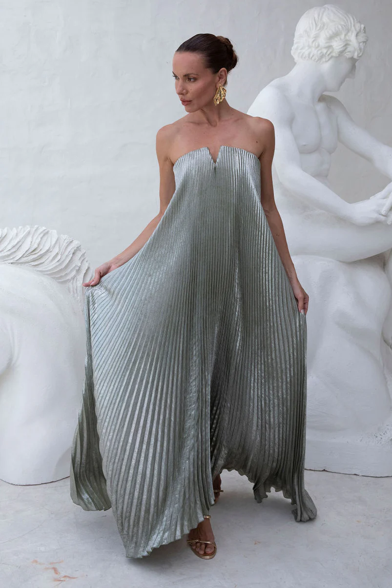 Black Tie Gown - Sage Shimmer - Image 3