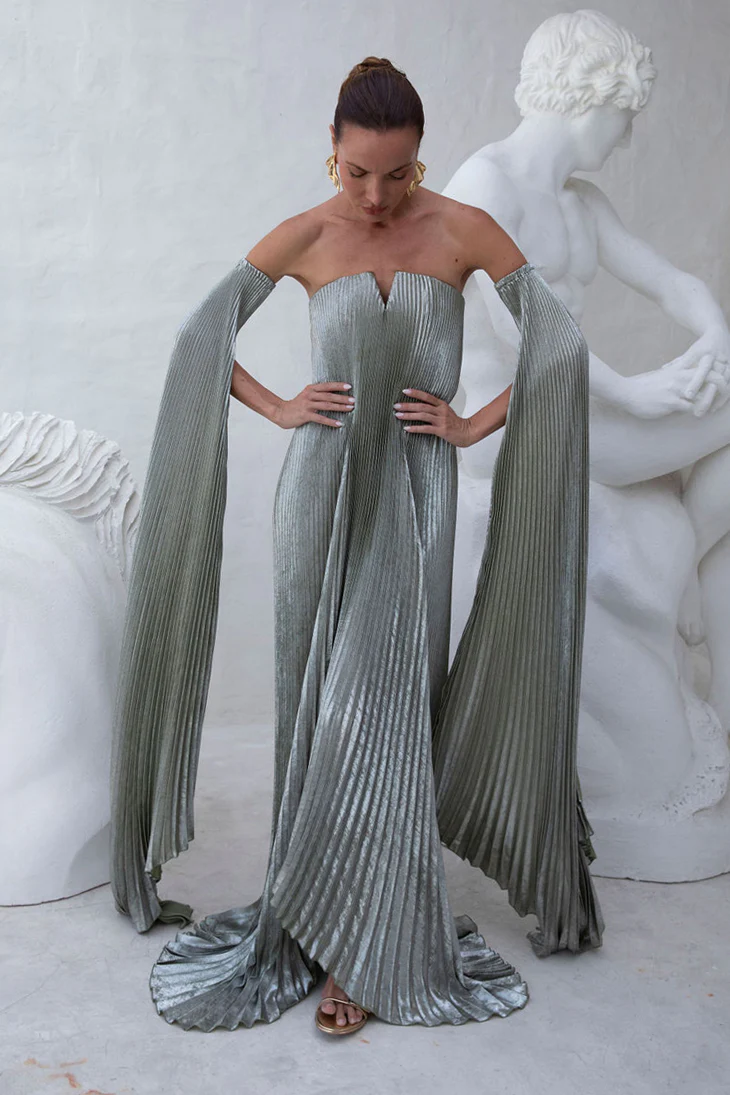 Black Tie Gown - Sage Shimmer - Image 4