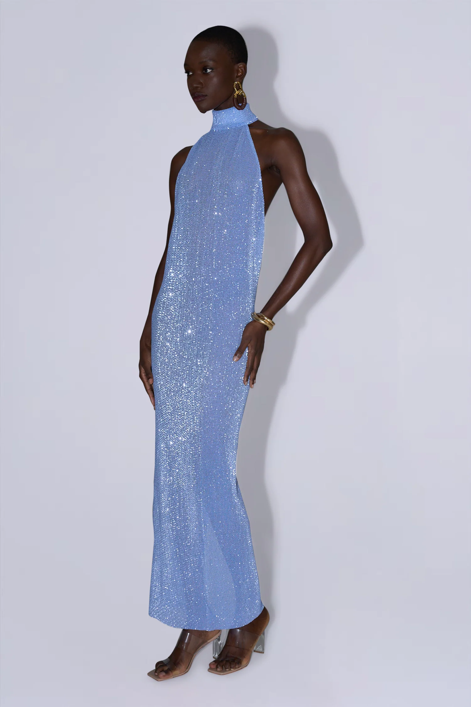 Casablanca Gown - Sapphire Sequin