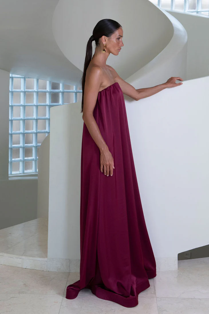 Costiera Dress - Wine - Image 4