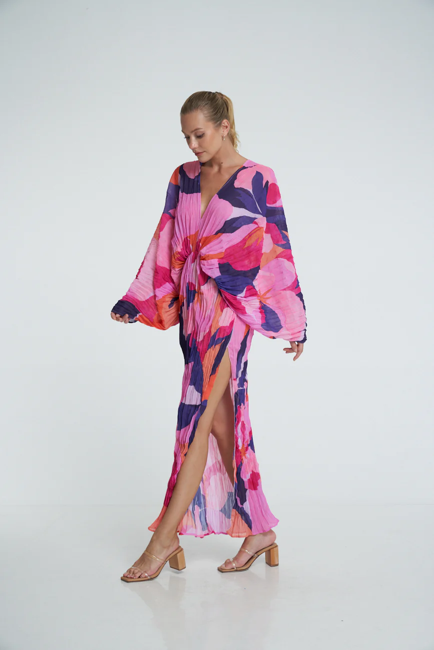 De Luxe Gown - Capri Pink Crepe - Image 3