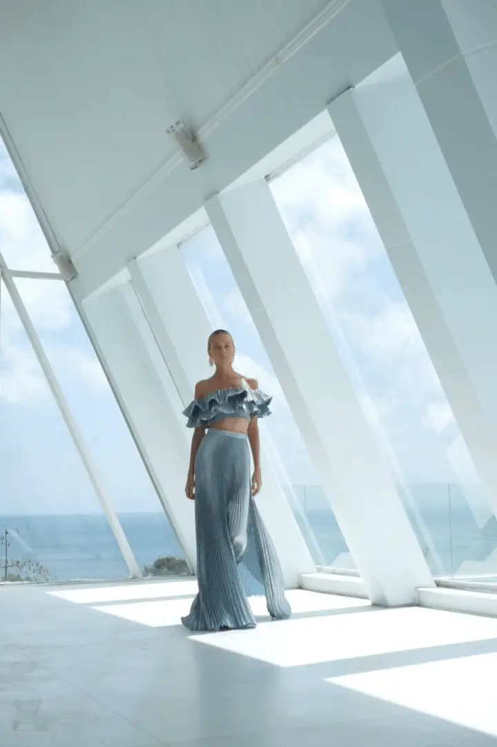 Gala Split Skirt - Polar Shimmer - Image 4