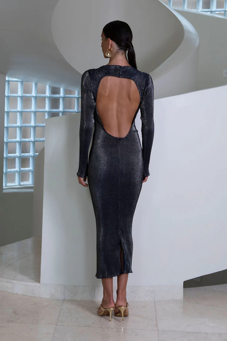 Gisele Long Sleeved Dress - Disco Shimmer - Image 4