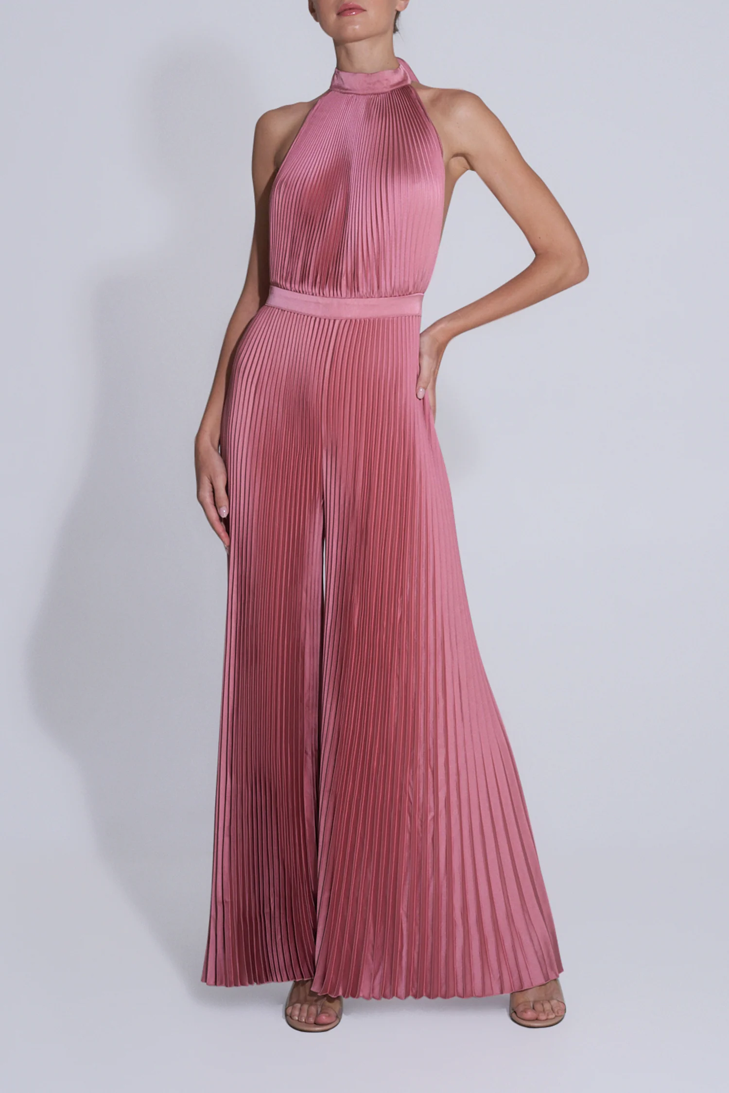 Low Back Cinema Jumpsuit - Dusty Rose - Image 3