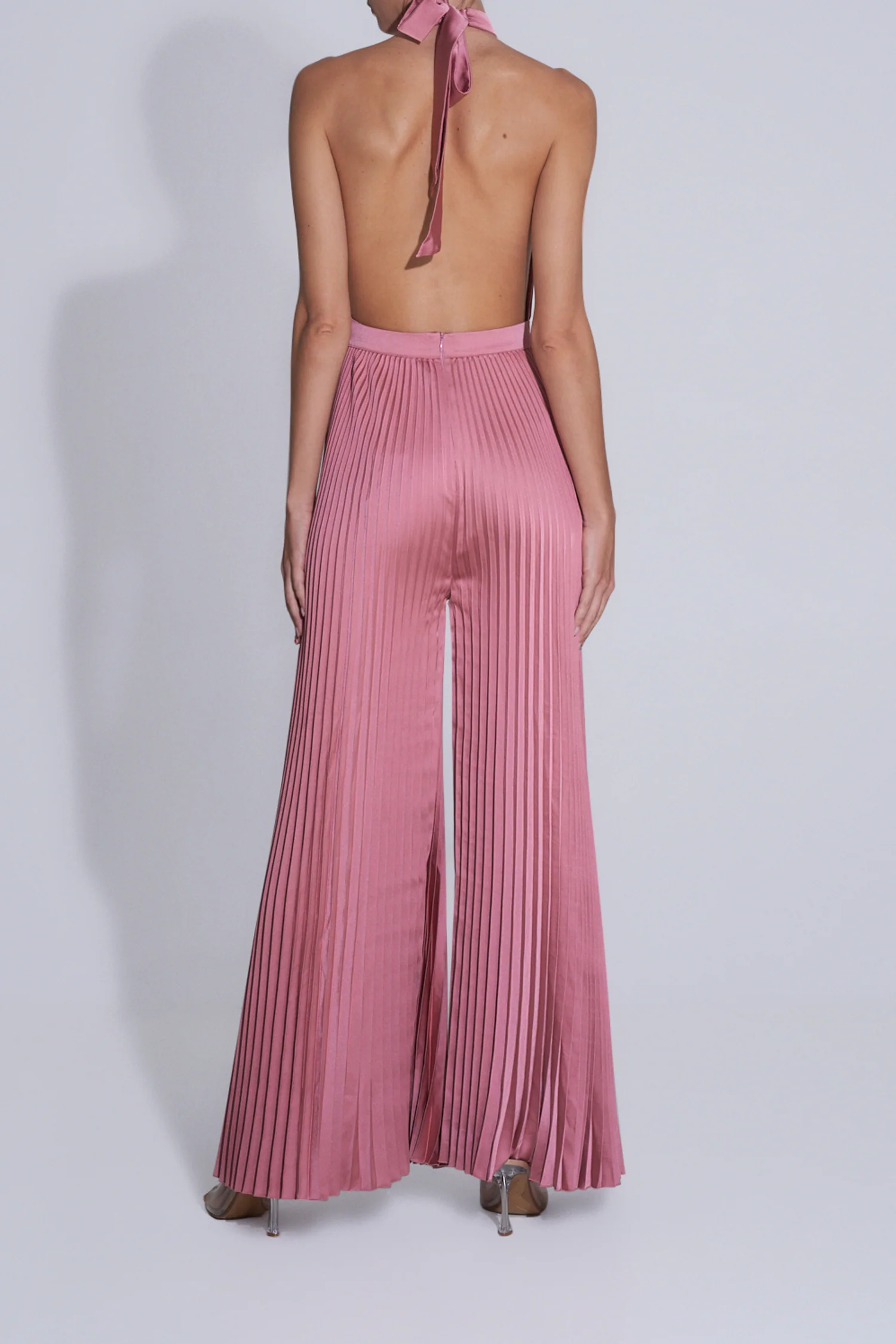Low Back Cinema Jumpsuit - Dusty Rose - Image 4