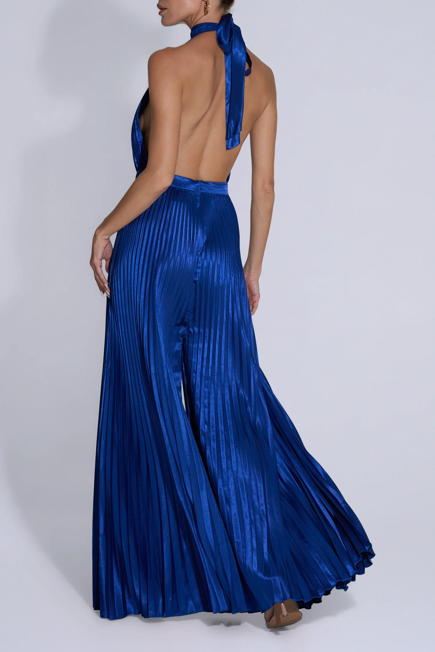 Low Back Cinema Jumpsuit - Regal Blue - Image 2