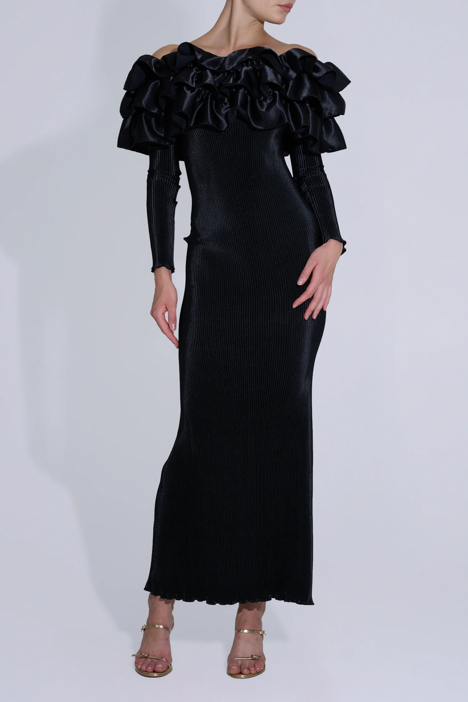 Paris Sleeved Tube Dress - Noir - Image 3