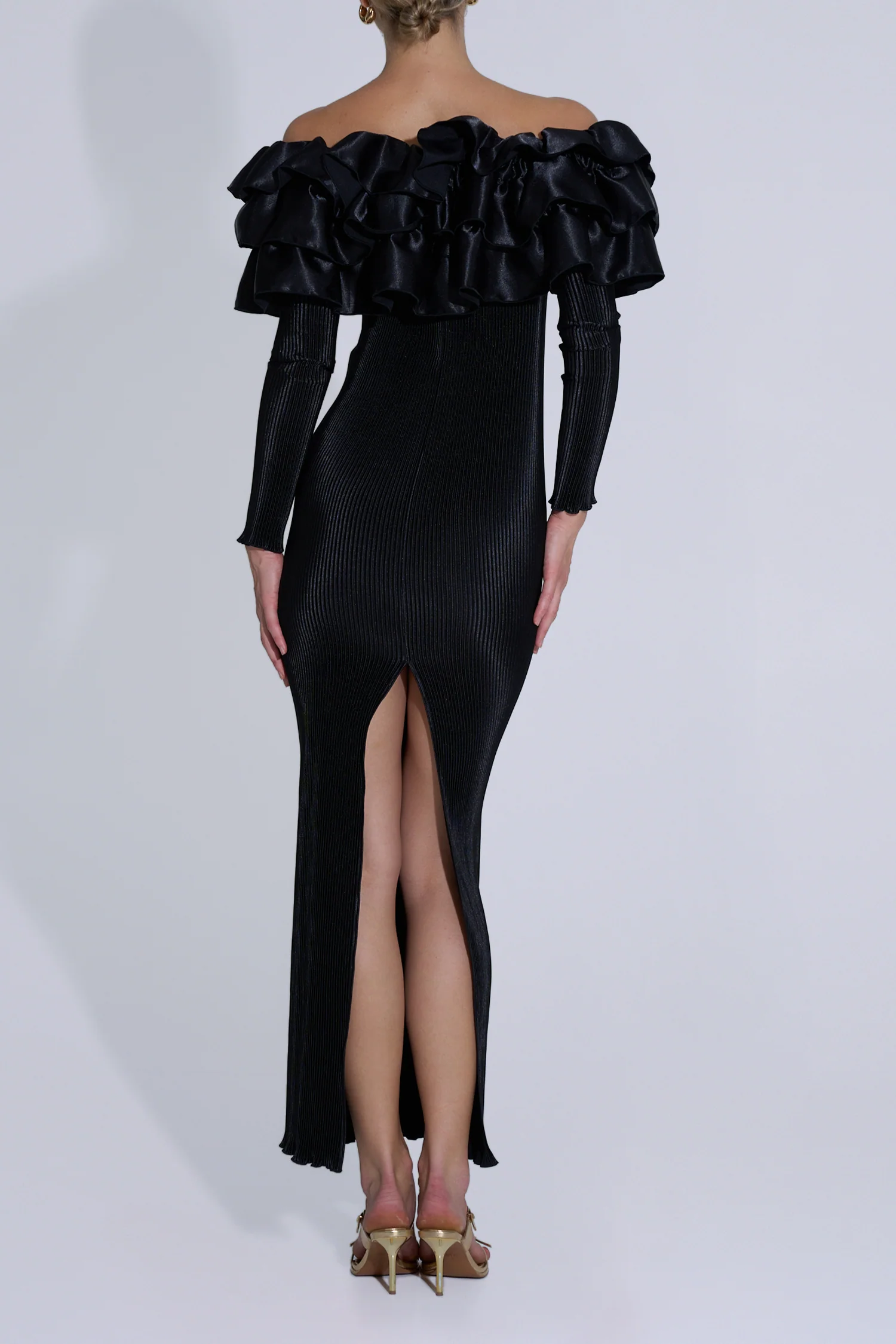 Paris Sleeved Tube Dress - Noir - Image 4