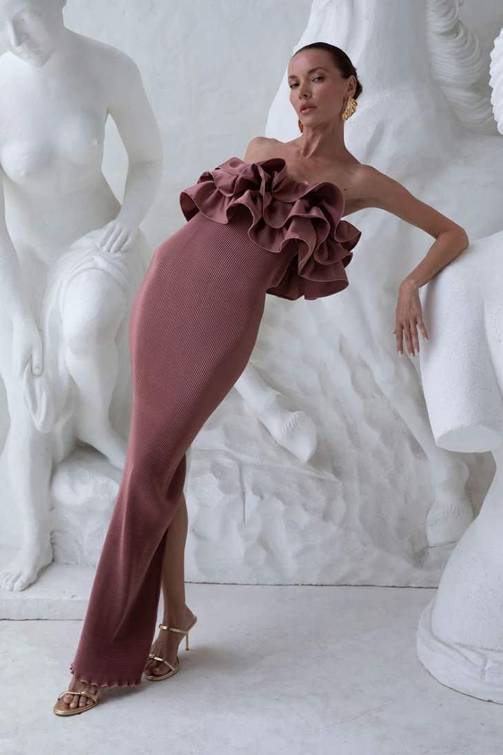 Paris Tube Dress - Suede - Image 4