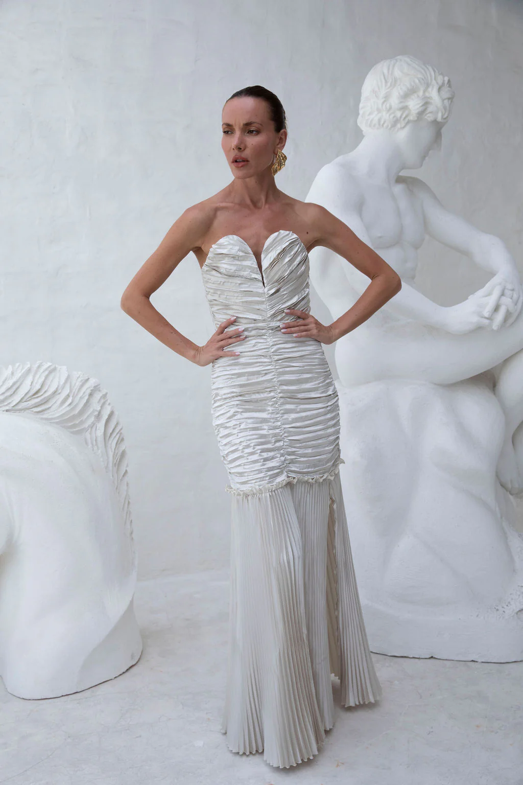 Parlour Split Gown - Champagne - Image 2