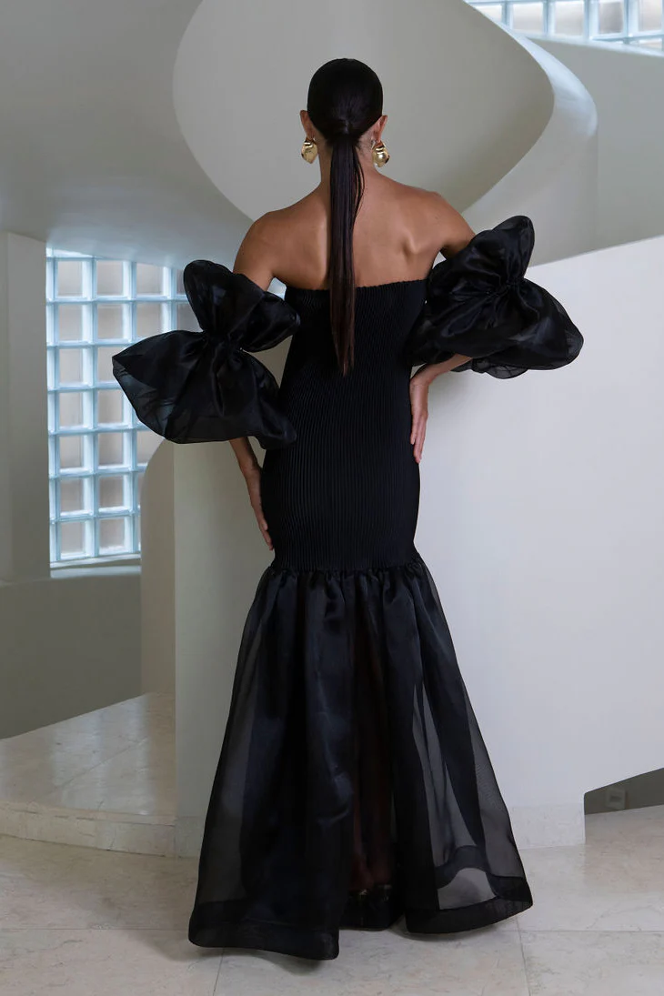 Vanity Sleeved Gown - Noir - Image 4